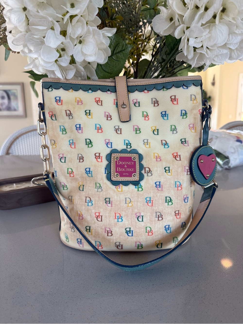 Dooney & Bourke vintage color monogram shoulder bag